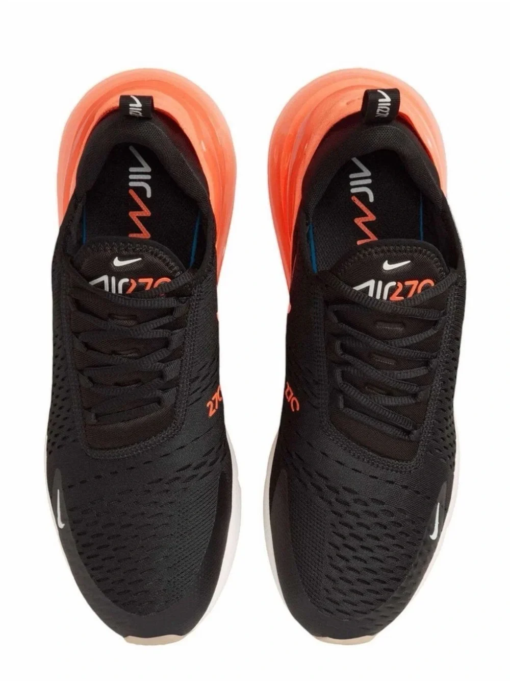 Nike Air Max 270 Running Sneakers Orange Swoosh Classic Logo Trainers